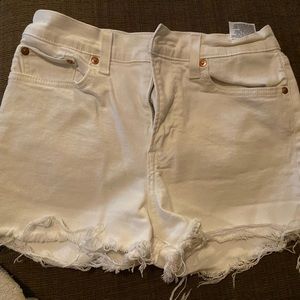 Womens levi white shorts